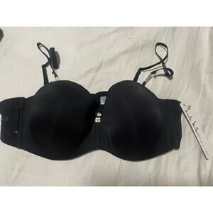 NWT NICOLE MILLER CONVERTIBLE BLACK BRA STYLE NM6211 SIZE 38c